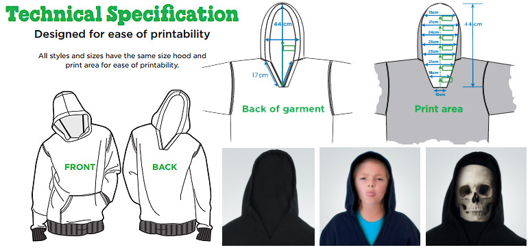 back hood specification for gimmik hoody